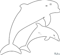 dolphins Printable Coloring Nplooj Ntawv